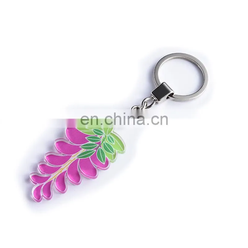 Custom grape plastic acrylic keychain