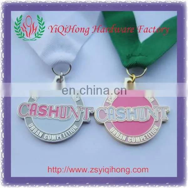 Glitter enamel dangler sports gold medal