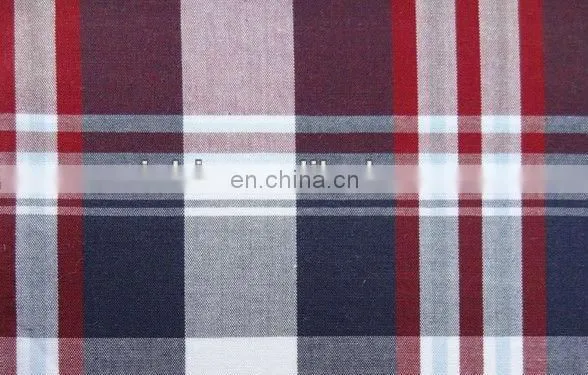 Wholesale fashionable T/C plaid linen woven shirt fabric