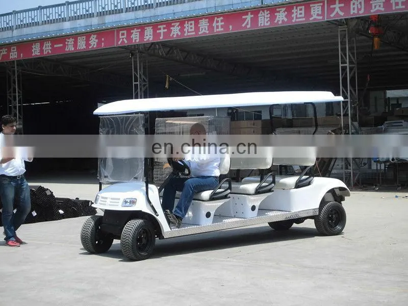 Airport 6 passenger electric golf cart shuttle for sale (AX-B9), Including roof, windshield, batteries and charger
