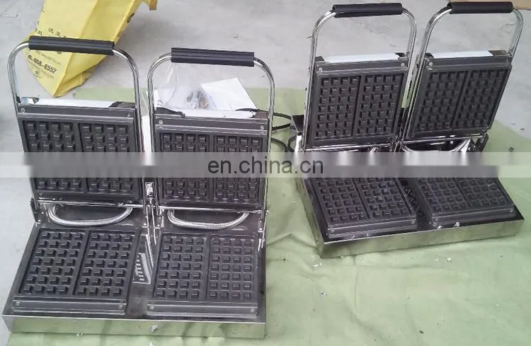Waffle Iron 2 Head Muffin Snack Waffle Machine Western Kitchen Equipment For Double Waffle Machine