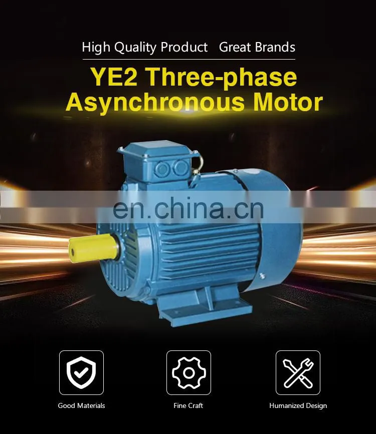 Custom new design 3kw YE2 series 100L-2 ie2 motor three phase electric ac motor of China Supplier