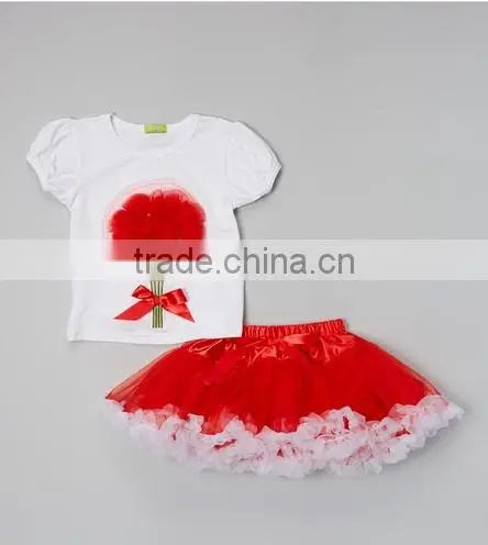 2014 new, three-dimensional flower girls, short-sleeved dress gauze tutu