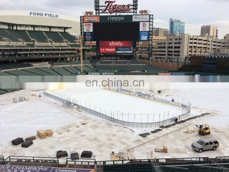 Excellent Self-lubricating UHMWPE synthetic ice rink,ice skating rink,hockey shooting ice rink with hdpe board
