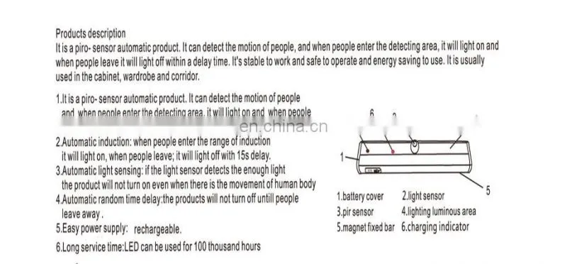 2019 amazon wireless wardrobe PIR strip motion sensor light 10 led