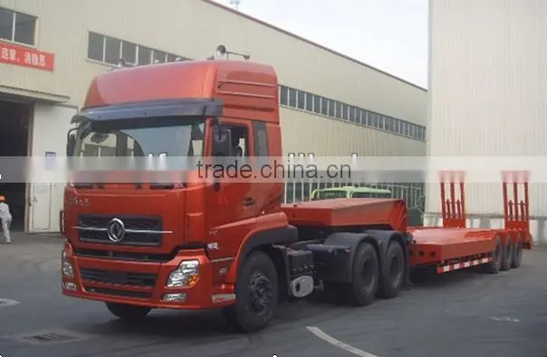 Good Quantity Dongfeng Tri-axle Semi-trailer/Low bed semi-trailer/for construction machinery transport