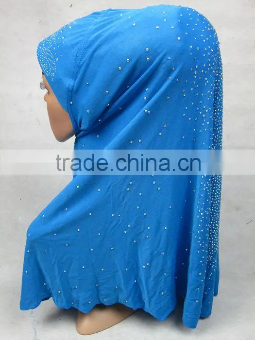A553 Newest LONG HIJAB COVER WITH FULL crystal beading