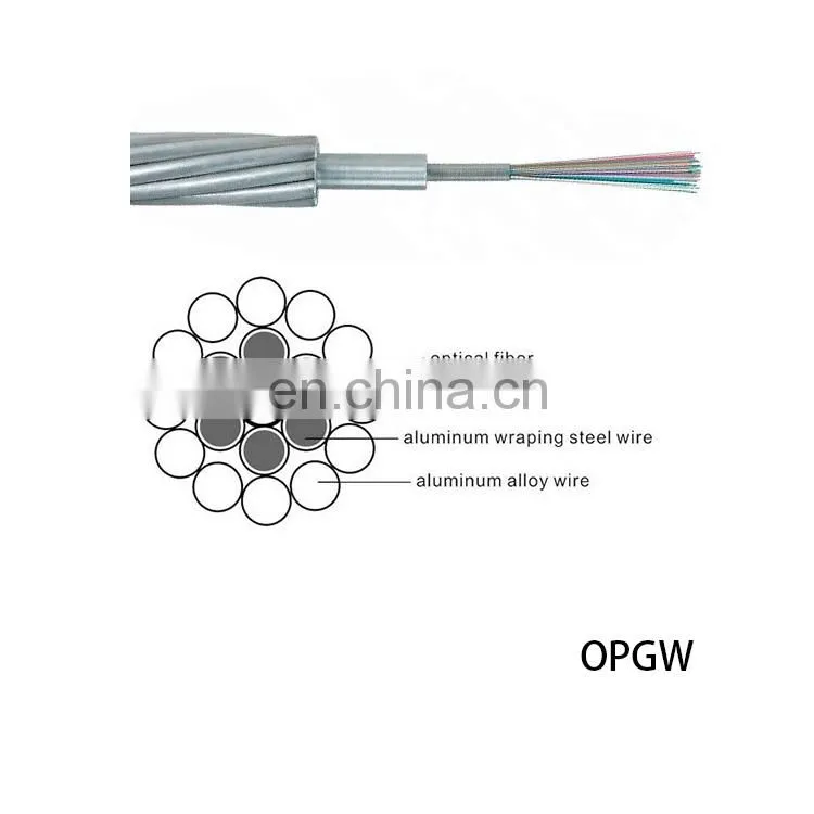 Uni-tube Opgw Single Mode Overhead Ground Wire Fiber Optic Cable G652d Communication 24 Core 2-6km Per Drum Aluminum Opgw-uni