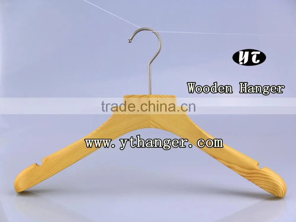 Natural Handcraft Non-slip Wooden Hangers for Clothes