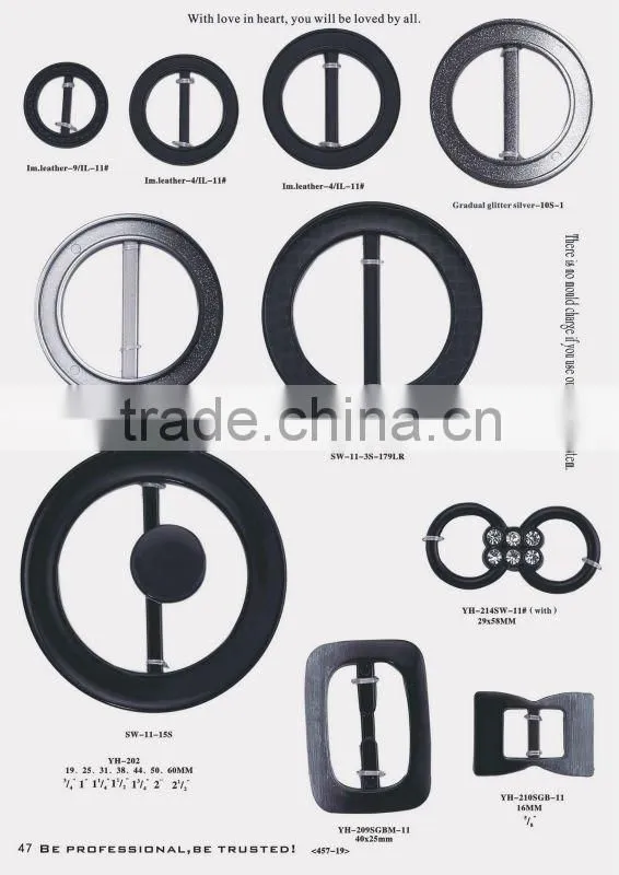 buckles for belts with imitation leather effect for lady's clothing