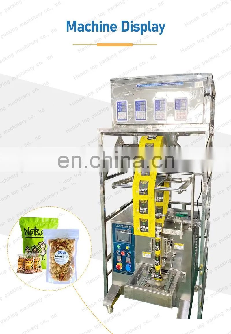 Hot sale automatic melon seeds coffee beans seeds weighing filling packing machine