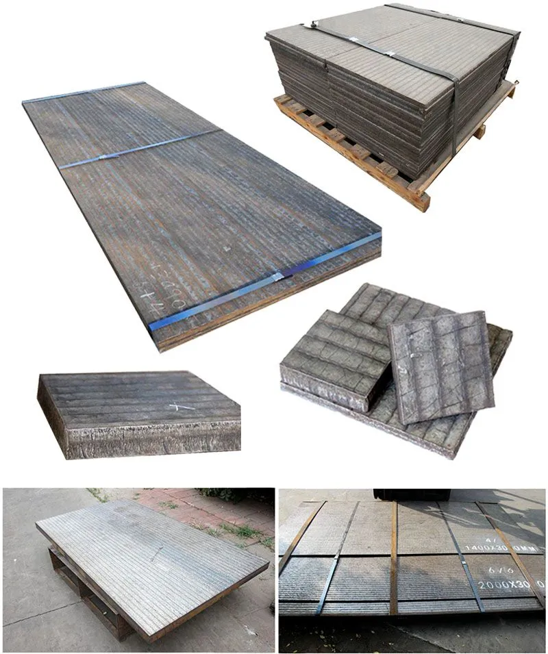 chromium carbide bimetal steel plate mud bucket excavator wear liners