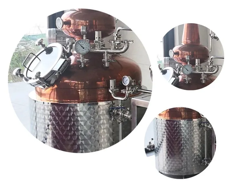 Factory Genyond Wine Alcohol Distillation Equipment/moonshine Distillery/copper Distiller for Gin Vodka Brandy Whisky Rums