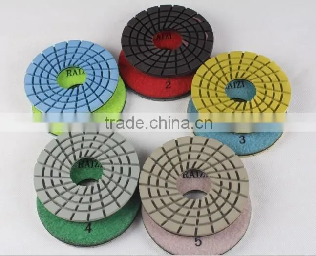 floor five step resin dry concrete polishing pads