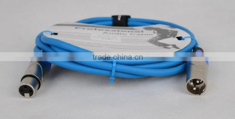 accuracy pro audio 3 meters xlr3m xlr3f microhone cable with blue color MC197B-3M