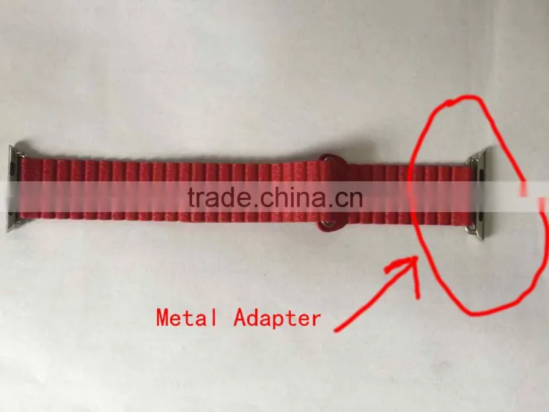 Genuine leather Loop For Apple Watch strap 42mm 38mm With Metal Adapter Adjustable Magnetic