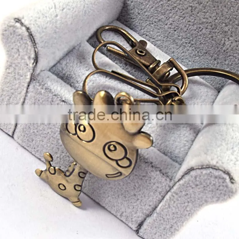 cheap metal keychains fashion jewelry cute design Cartoon keychains