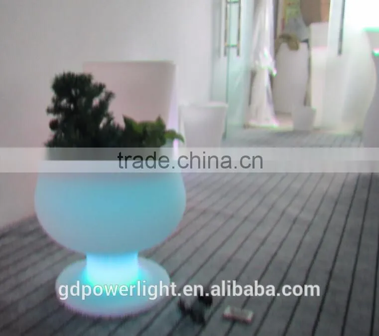 New PE plastic Flowerpot with LED light 4151F