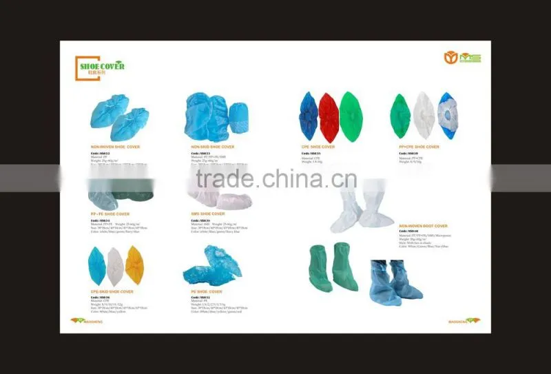 Xiantao supplier Disposable PP blue shoecover anti skid shoecover non woven overshoes