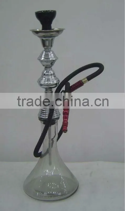 Blue Glass & Metal Hukka