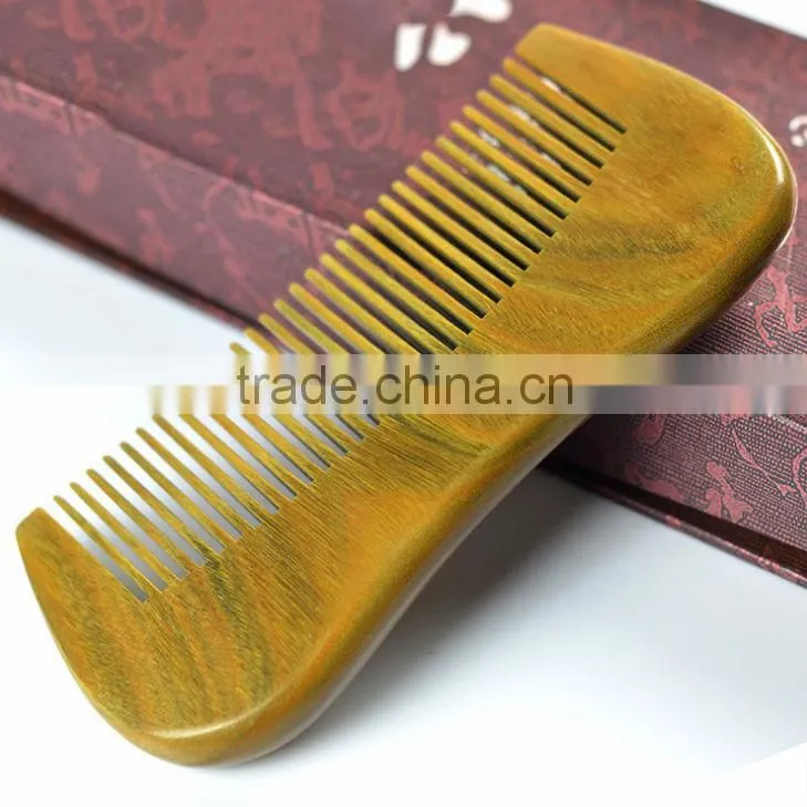 Natural Fine Tooth Peach Wood No-static Massage Hair Comb