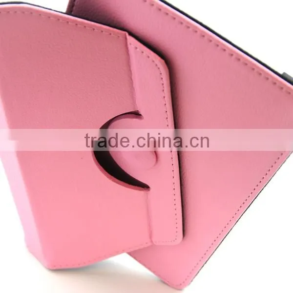 flannel PU Leather case for Apple IPAD/IPAD mini/Tablet,can be rotated and folded