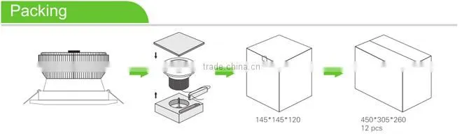 20w super bright power dimmable cob led downlight