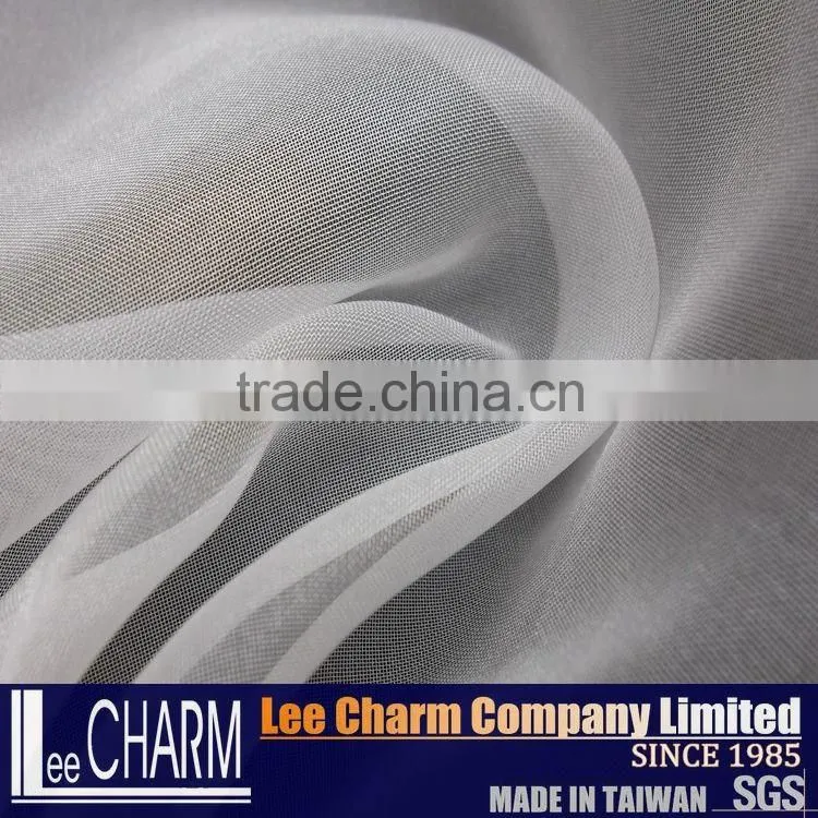 Spun Polyester Plain Voile Fabric Sheer Fabric