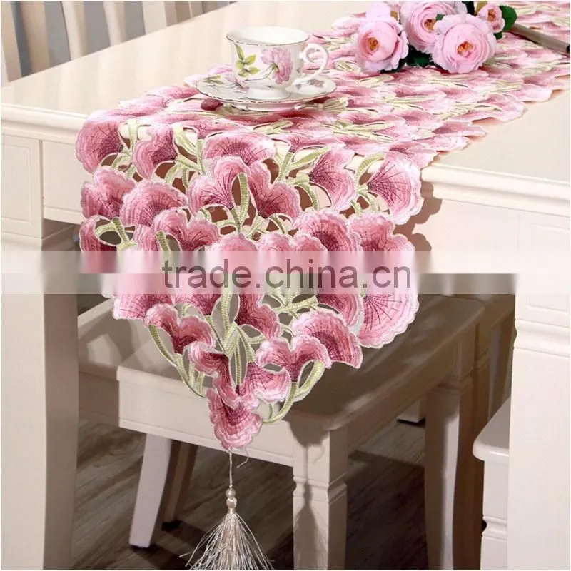 40*210cm pastoralism sweet flowers customized polyester table runners