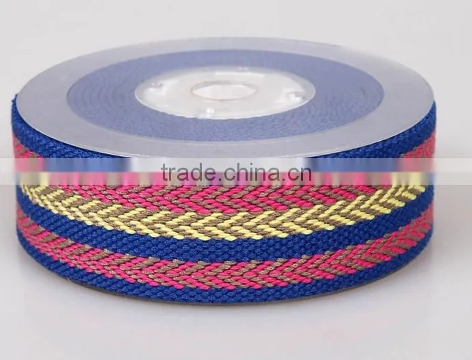 3.2cm Polyester Herringbone color Jacquard Webbing