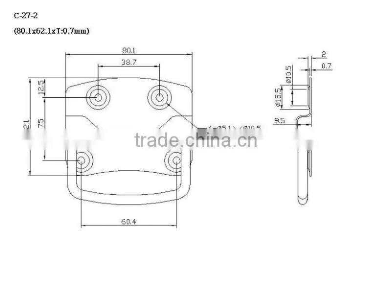 Heavy Duty Machine Applications Tool Box Handle