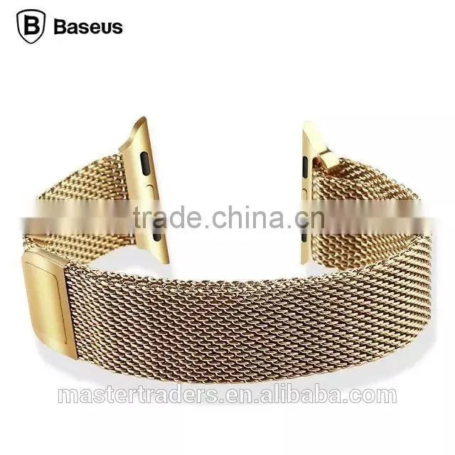BASEUS 38MM Stainless Steel Mesh Polished Watch Band Wrist Strap For Apple Watch MT-3487