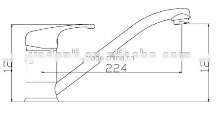 Contemporary style fitting kitchen sink mixer tap