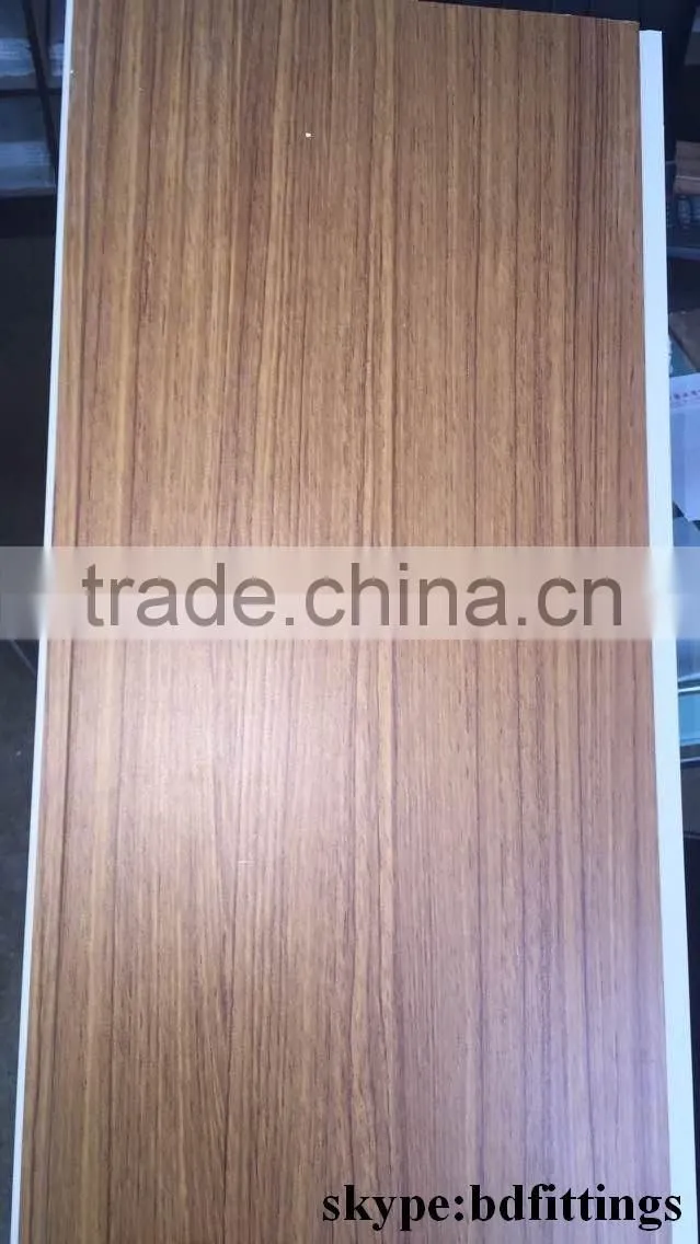 wood pvc panel wooden color false ceiling design