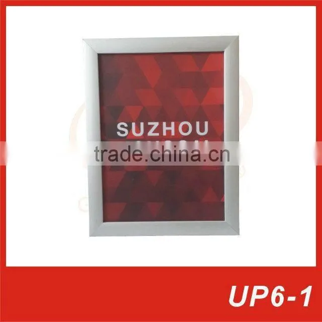 Silver color metal brochure holder