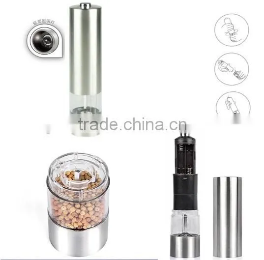 Stainless Steel electric Salt & Pepper grinder with light