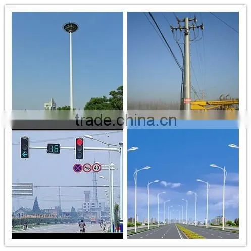 30FT galvanized steel street lighting poles