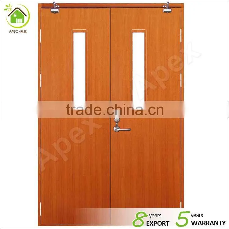 Fire rated wooden door fireproof & security function double door or single door