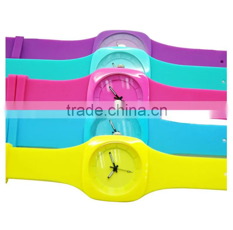 Top selling silicone ultrathin watch Cheapest promotion Plastic watch