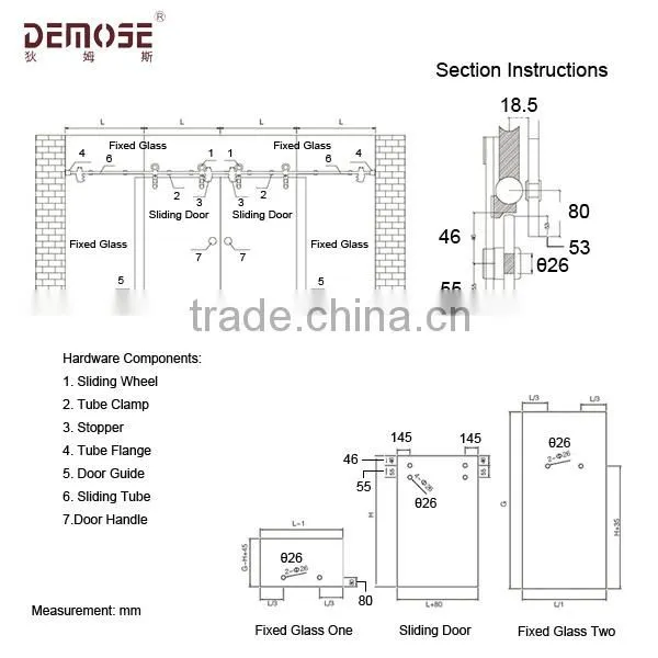 commercial automatic tinted sliding glass doors closer