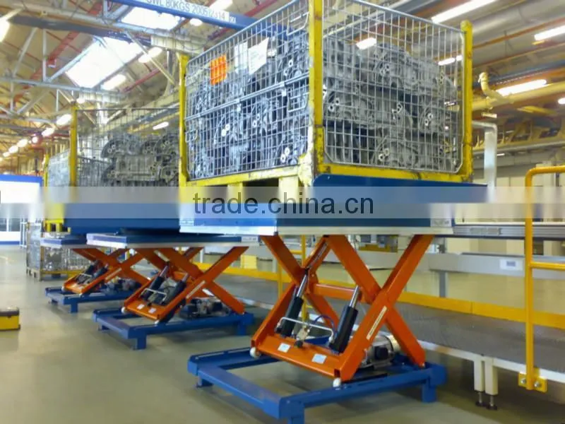 CE Approved utility cargo indoor scissor lift table/hydraulic stationary scissor lift