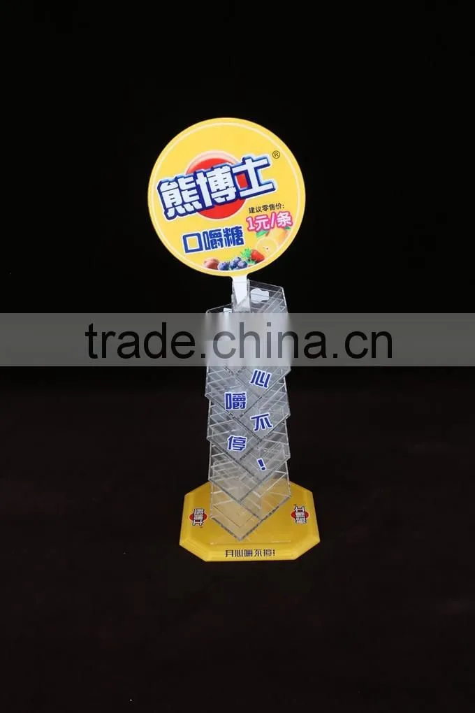 Chewing Gum Display Racks, Food Presentation, Show Case for Food