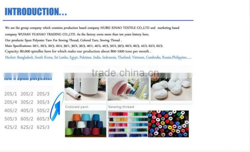 40/2 polyester sewing thread manufacturer