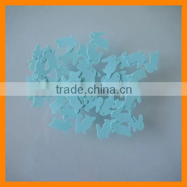 Solid Blue Rabbit Confetti For Easter