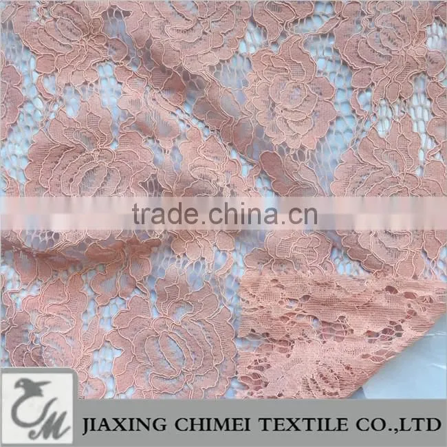 cording embroidery pink lace fabric