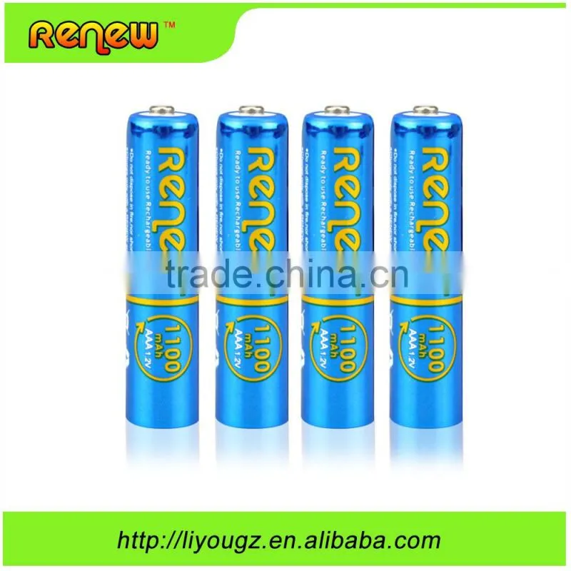 RENEW brand Ready-To-Use NiMH 1100mAh AAA Rechargeable Batteries, 20 Pack
