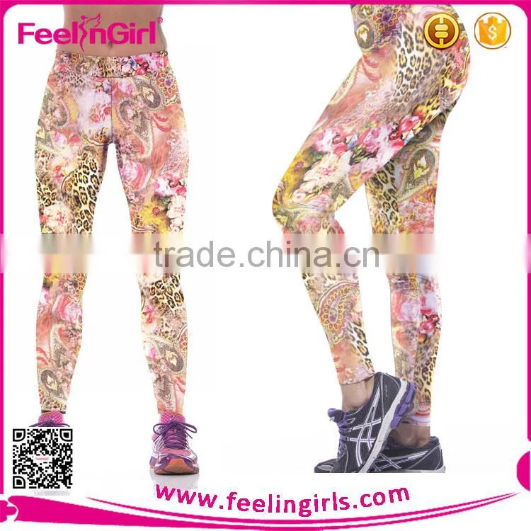 Accept Paypal Digital Print Women Sport Leggings Running Leggings