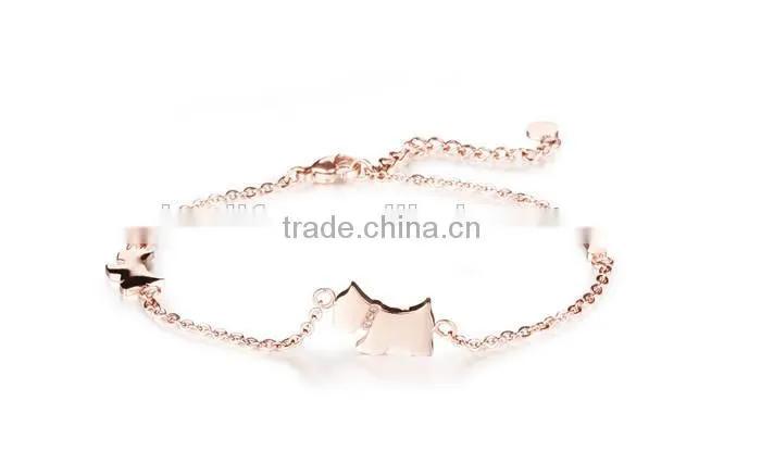 fashionable wholesale rose gold plated extension chain indian anklet jewelry