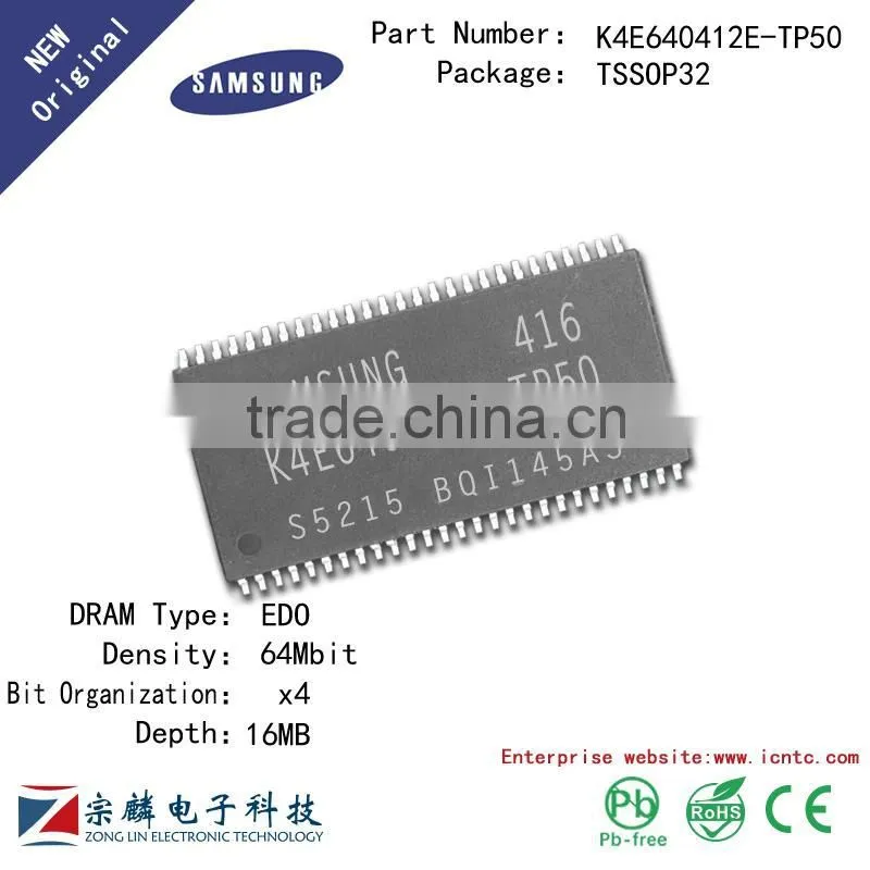 Genuine original K4E640412E-TP50 TSSOP32 16M x4bit EDO Flash Memory RAM