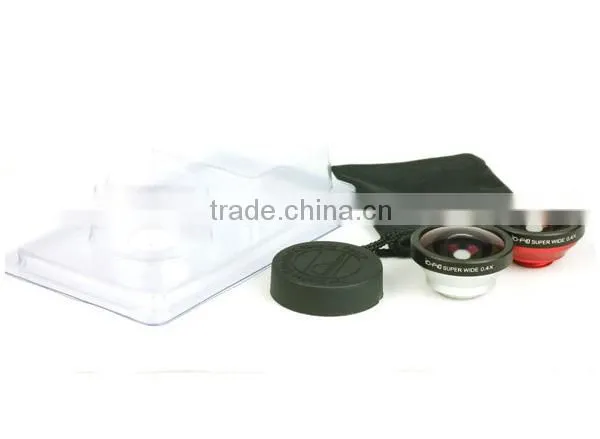 2015 Factory Production 0.4x Super Wide Angle Lens With case cell phone lens